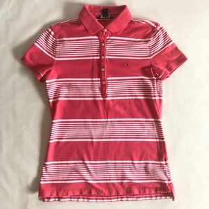 Sold!!Tommy Hilfiger Women’s Polo Top- Pink Stripe